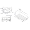 Eago 5Ft White Acrylic Corner Whirlpool Bathtub - Drain on Left AM175-L - alternate 2